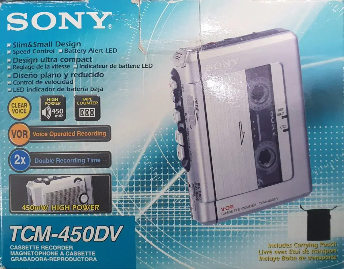 SONY  tcm-450dv 카세트 어학기 풀셋